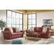 Westfield Cherry 85" Leather Sofa with Nailhead Trim