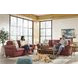 Westfield Cherry Leather Living Room Set with Nailhead Trim