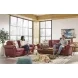 Westfield Cherry Leather Living Room Set with Nailhead Trim