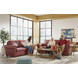 Westfield Cherry Leather Living Room Set with Nailhead Trim