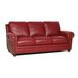 Westfield Cherry Leather Living Room Set with Nailhead Trim