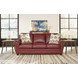 Westfield Cherry 85" Leather Sofa with Nailhead Trim