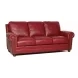 Westfield Cherry Leather Living Room Set with Nailhead Trim