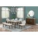 Essence Beige And Brown Upholstered Dining Bench