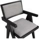 Magnolia Black Short Back Arm Chair Set of 2