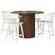 Auden White and Chestnut 5 Piece Counter Height Dining Set