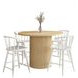 Auden White and Natural 5 Piece Counter Height Dining Set