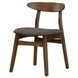 1368 Brown Upholstered Dining Chair Set of 2