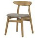 1385 Brown Upholstered Dining Chair Set of 2