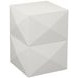 Malibu White 14" Square Side Table