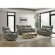 Murray Gray Leather 88" Reclining Sofa