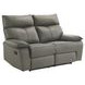 Murray Gray Leather 64" Reclining Loveseat