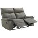 Murray Gray Leather 64" Reclining Loveseat