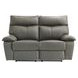 Murray Gray Leather 64" Reclining Loveseat
