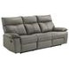 Murray Gray Leather 88" Reclining Sofa