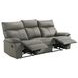 Murray Gray Leather 88" Reclining Sofa