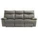 Murray Gray Leather 88" Reclining Sofa