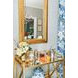 Waverly Gold Leaf Rectangular Floor Mirror With Curved Edges