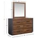 Jensen Tavern Brown and Gray 6 Drawer Dresser with Rectangular Mirror