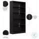 Universal Black Tall 5 Shelf Bookcase