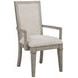 Mariana Vintage Cream Upholstered Arm Chair Set of 2