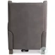 Weller Dark Gray Leather Power Recliner