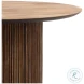 Dabne Natural Wood Wash And Black Round Dining Table