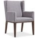 Linea Grey And Cerused Charcoal Upholstered Arm Chair Set of 2
