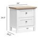 Windmill Harbour White Whisp and Sand 2 Drawer Nightstand with USB Charging