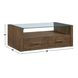 Garland Toffee Rectangular Glass Top Coffee Table with Casters