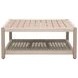 Wrap Oat and Washed Ever Teak Outdoor Square Coffee Table