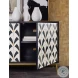 Melange Black And White Renee Credenza
