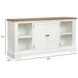 Crownfall Whisper White and Cerused Nutmeg 2 Door Credenza