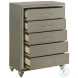 Lumina High Gloss Gray 2 Drawer Chest