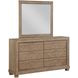 Montana Sand 6 Drawer Dresser and Mirror