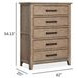 Claremont Smokey Taupe 5 Drawer Chest