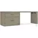 Blue Ridge Soft Smoked Gray 84" Desk with Lateral File Cabinet