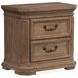 Adler Court Florentine Walnut 2 Drawer Nightstand with USB Charging