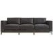 Noel Gray Leather 101" Sofa