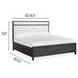 Merrifield Raisin Black and White Queen Upholstered Panel Bed