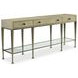 Santa Barbara Sandstone And Vintage Nickel Metal Console Table