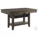 Whiskey River Gun Powder Gray Counter Height Kitchen Island