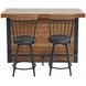 Tyler Brown 60" Rectangular Bar Table and Counter Height Stool Set of 3