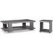 Andros Smoked Truffle and Oxford Brown Outdoor Rectangular Occassional Table Set