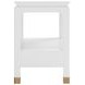 Eave Uplifting White Bedside Table