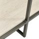 Harlow Bronze And White Travertine Stone Metal Console Table