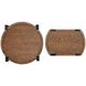 Kaysen Wallaby and Matte Black Round Nesting End Table