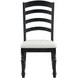 Odessa Black Ladder Back Side Chair Set of 2