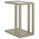 Glaze Bezel Rectangular Glass Top Occassional Table Set