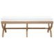 Xanadu Brown and White Performance Fabric 53" Bench